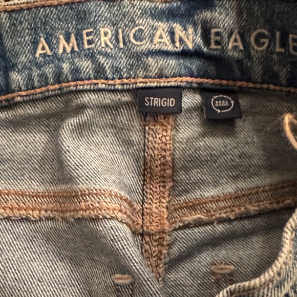 AE Strigid Highest Rise Baggy Straight Distressed Jeans - Picture 5 of 8